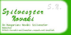 szilveszter novaki business card
